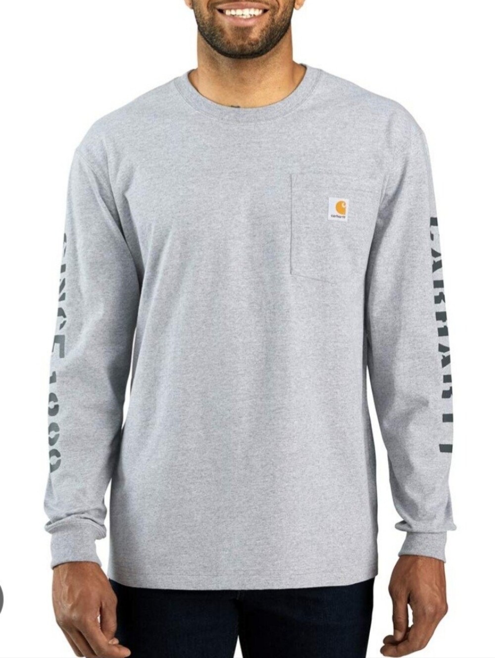 Carhartt Mens Double Sleeve Graphic Workwear Long-Sleeve Pocket Tee